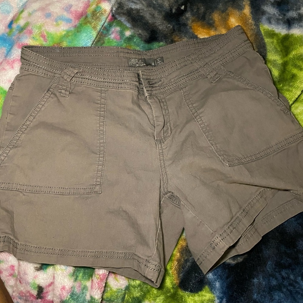 Prana Tan Cargo Shorts Durable Outdoor Wear
